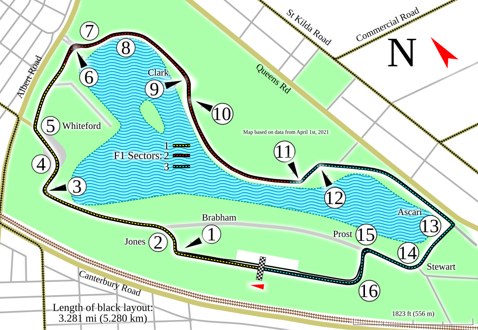 Albert Park Circuit 赛道地图