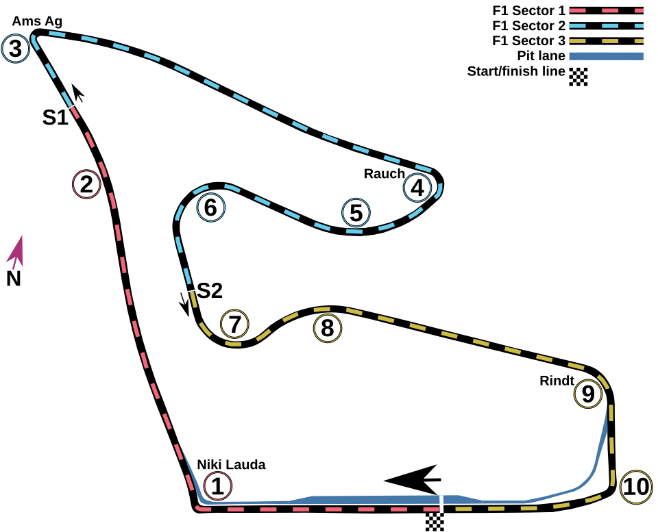 Red Bull Ring 赛道地图